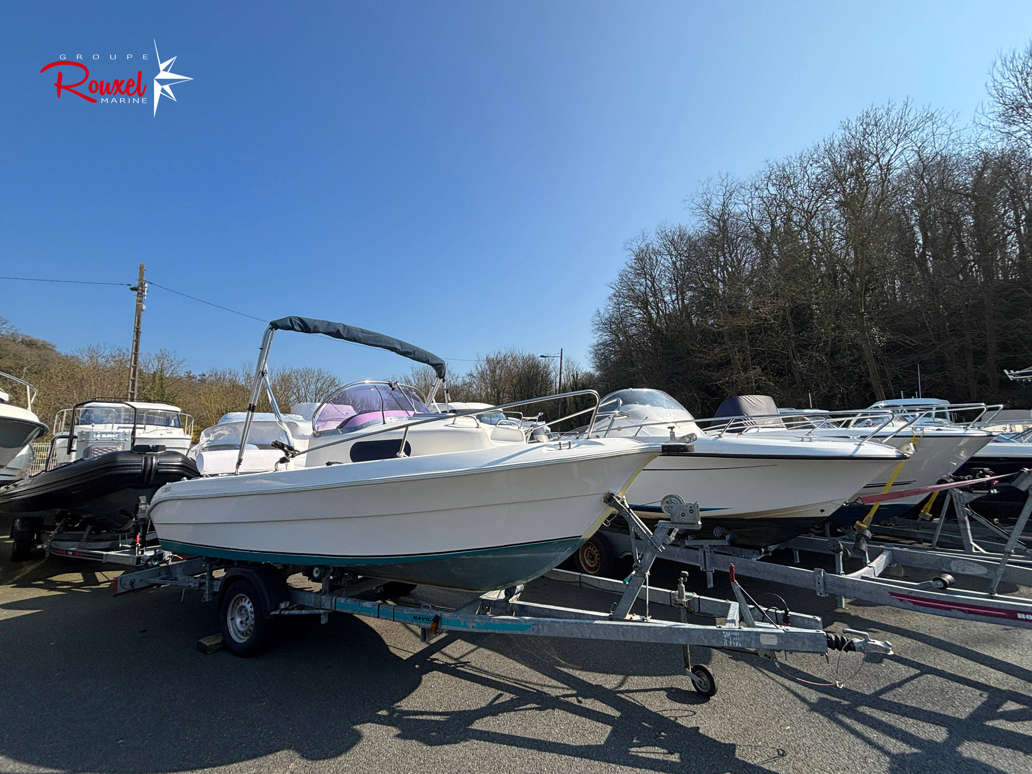 JANMOR 531 CABINE (2004) + MOTEUR NEUF HONDA BF100 + REMORQUE NAVICA